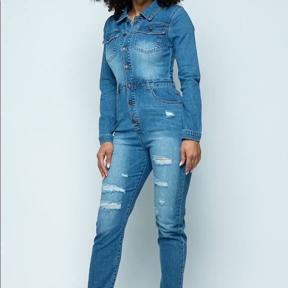 ✨Host Pick✨Jean Jumpsuit - Picture 4 of 10